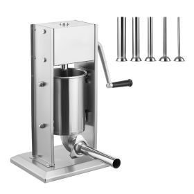 Manual Sausage Stuffer, 7 LBS / 3 L Vertical Meat Stuffer, Heavy Duty Sausage Casing Meat Stuffing Machine